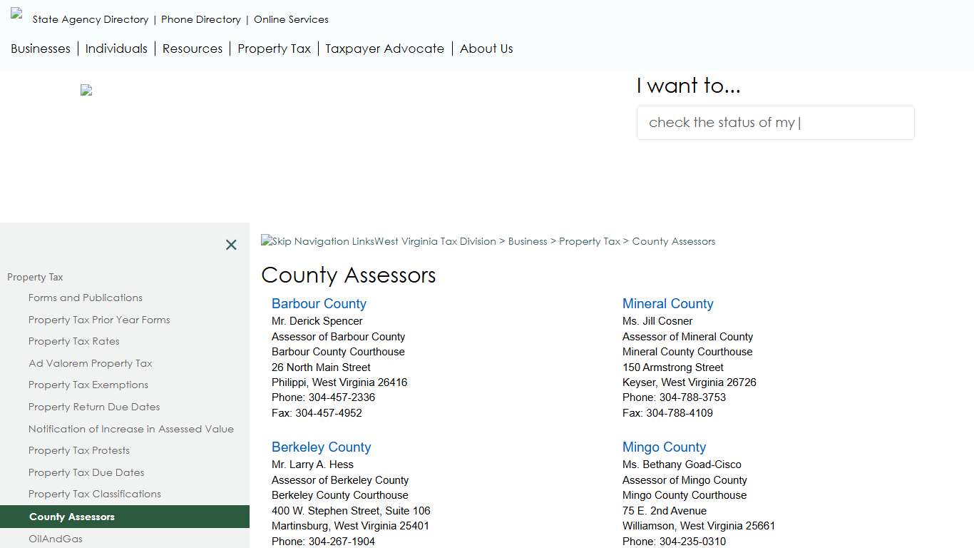 County Assessors