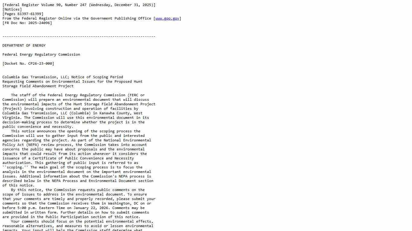 Federal Register, Volume 90 Issue 247 (Wednesday, December 31, 2025)